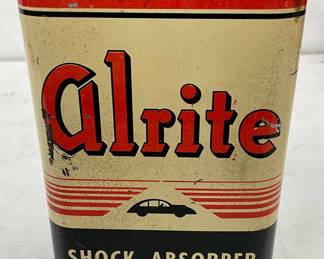 Alrite Shock Absorber and Knee Action Fluid Tin Can, 16 oz, Alrite Mfg. Co