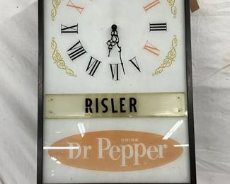 20 x 41″ Early Dr Pepper Advertising Clock