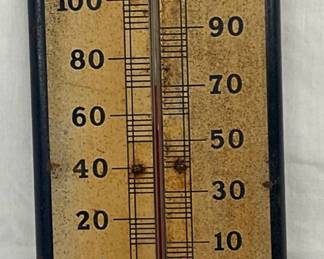 7” x 27” Pepsi-Cola Double Dot Thermometer with Metal Backing