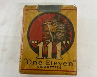 1955 Full Pack of ‘One-Eleven’ Cigarettes with 24 Cigarettes