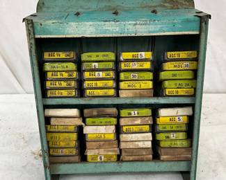 Metal Buss Fuses Display Cabinet with Contents, 6 1/2″ x 8″