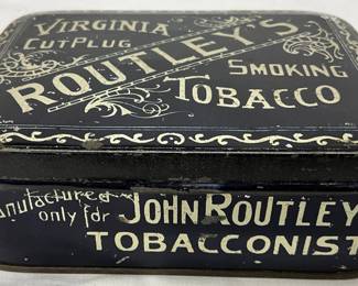 John Routley Virginia Cut Plug Tobacco Tin, 5×2