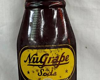 NuGrape Soda Embossed Metal Bottle Thermometer, 4 x 17 Inches