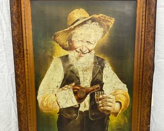 22 x 20 Inch Tin Lithograph Sign for Paul Jones & Co. Whiskey