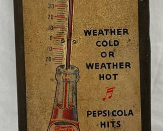7 x 27-Inch Pepsi-Cola Double Dot Thermometer