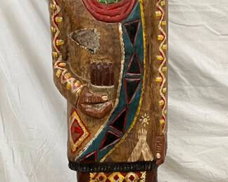 6-Foot Carved Wooden Country Store Figure of a Native American