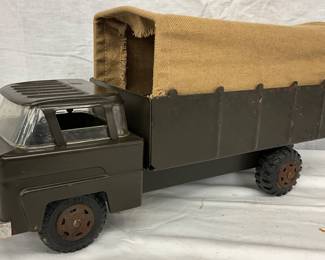 Marx 18 1/2-Inch Army Truck Hauler with Canvas Cover