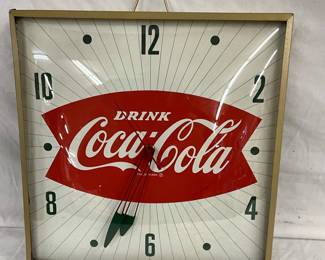 Coca-Cola Fishtail Electric Wall Clock, 15 in