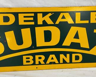 Dekalb Sudax Brand Advertising Sign, 30 x 11, Masonite