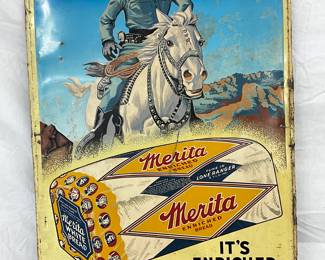 24″ x 36″ Tin Merita Bread Self-Framed Advertising Sign