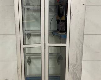 Original Bell System Aluminum Telephone Booth with Phone, 7 Ft Tall