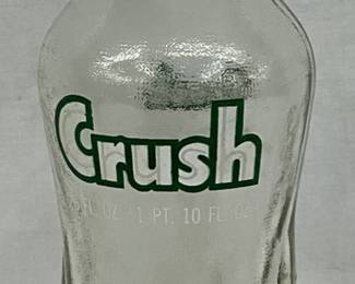 26 Ounce Original Orange Crush Clear Glass Bottle with Embossed Design