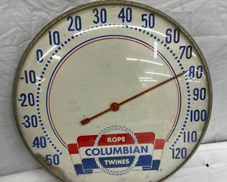 12-Inch Metal Advertising Thermometer for Columbian Rope Twines