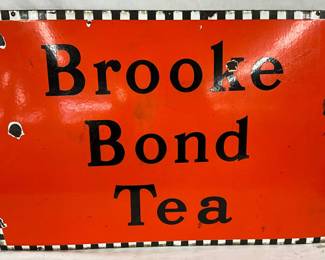 30 x 20-Inch Porcelain Brooke Bond Tea Advertising Sign