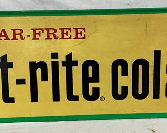 Embossed Diet-Rite Cola Advertising Sign, 54 x 18 Inches