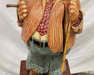 24X56 Handcrafted Wooden Carnival Man by Clifford C. Earl, Glen Allen, VA