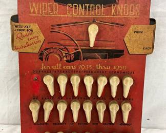 1935-1950 AUTOCRAFT WIPER KNOBS DISPLAY