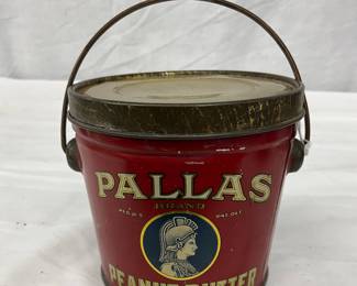 Pallas Brand 1-Pound Peanut Butter Tin by Ridenour Baker Grocery Co.