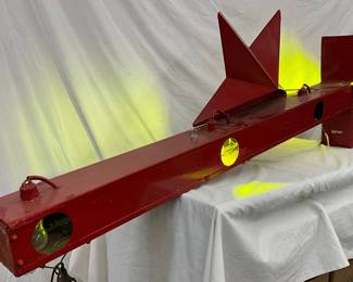 78X24 Early Light-Up Metal Arrow Sign with Star Accent