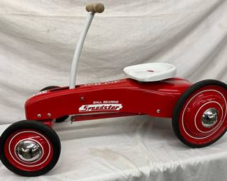 Restored Garton Speedster Pedal Car with Red Finish