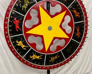 60-Inch Horse Gaming Wheel with Cast Base and Stand