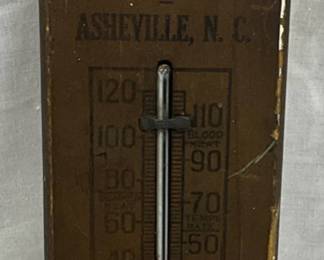 3X12 Original Wooden Thermometer for National Bank of Commerce, Asheville, NC