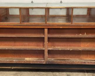 97-Inch Country Store Candy Showcase with Glass Display Compartments