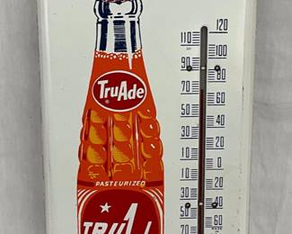 Tru-Ade Metal Advertising Thermometer, 6 x 16 Inches
