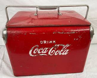 17″ x 16″ EMB Coca-Cola Cooler with Metal Handle and Lid
