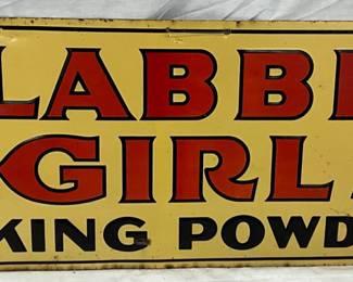 Clabber Girl Baking Powder Metal Sign, 34 x 12 Inches