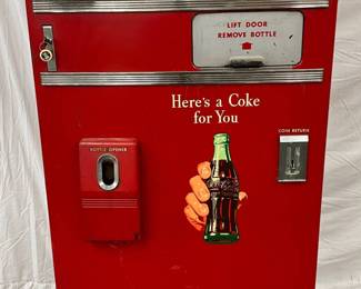 Vendo Model 83 Coca-Cola Embossed Coke Vending Machine
