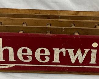 Salisbury, NC Cheerwine Wooden Carrier, 18×4, Red with Dividers