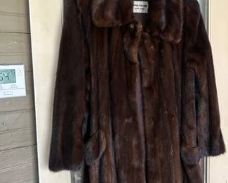 Real Full Length Mink Coat custom made in Hong Kong for Beth