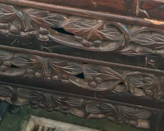Intricate Carving on Nesting Tables