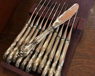 Sterling Chateau Rose Butter Knives
