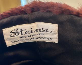 Fur Hat made by Stein's - Memphis!