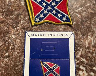 Confederate Flag Pin and Patch