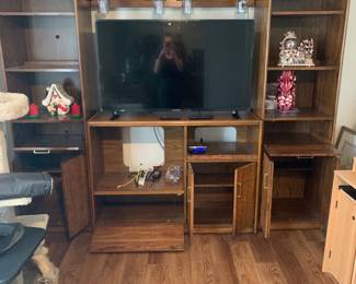 Entertainment center and tv
