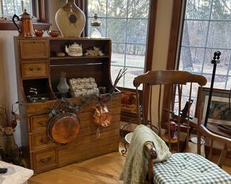 Dry sink and copper pots
