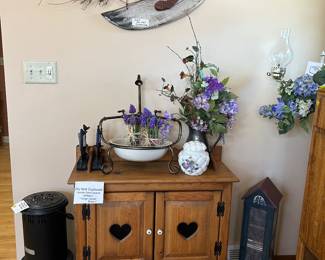 Country style dry sink cupboard