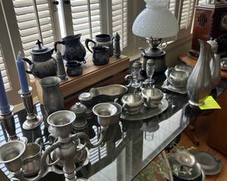 Large pewter collection