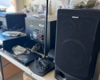 Tables of electronics.