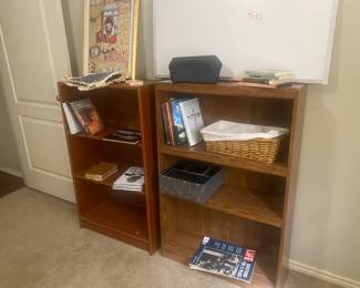 Book Shelves, White Dry Erase Board