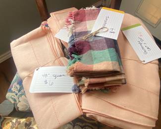 Table Cloths and napkins