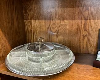 Kromex Lazy Susan Serving Tray 1950's - 1960's