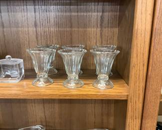 Jeanette Glass Old Fashioned Ice Cream Sundae/Float Glasses
