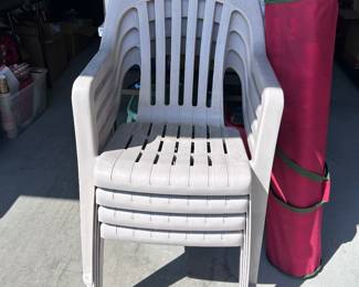 Stacking outdoor chairs