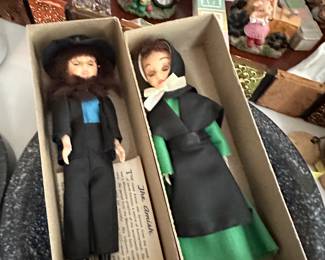 These two are beautiful little Amish dolls, mint in their original boxes in pristine condition with all paperwork!