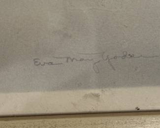 Miss Yoder signed the piece on the bottom, right