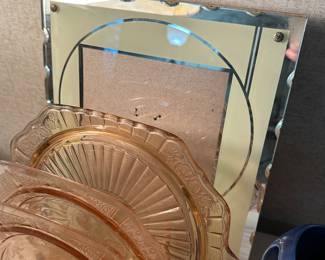 I LOVE the Art Deco Frame in the back here! It is in excellent condition! Circa 1920s.